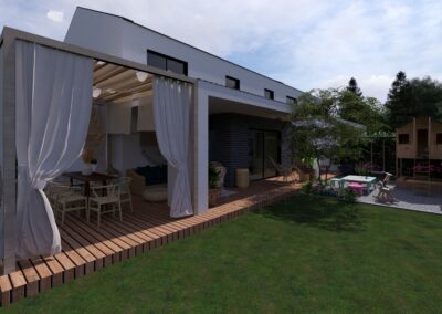 Niewielki ogród w stylu boho