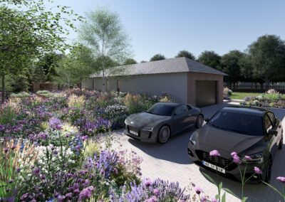 Ogród w harmonii z otaczającym go leśnym krajobrazem w Malerzowie