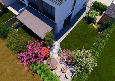 Niewielki ogród w japońskim stylu