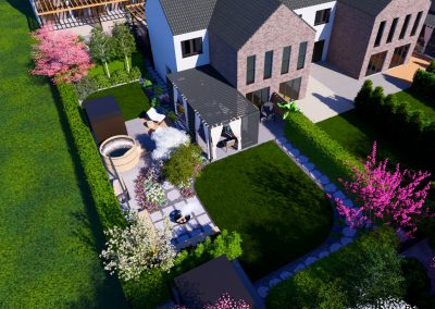 Ogród przy torach w Świętej Katarzynie- wariant 2