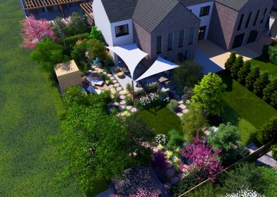 Ogród przy torach w Świętej Katarzynie- wariant 1- naturalistyczny, pełen klimatu i romantyzmu